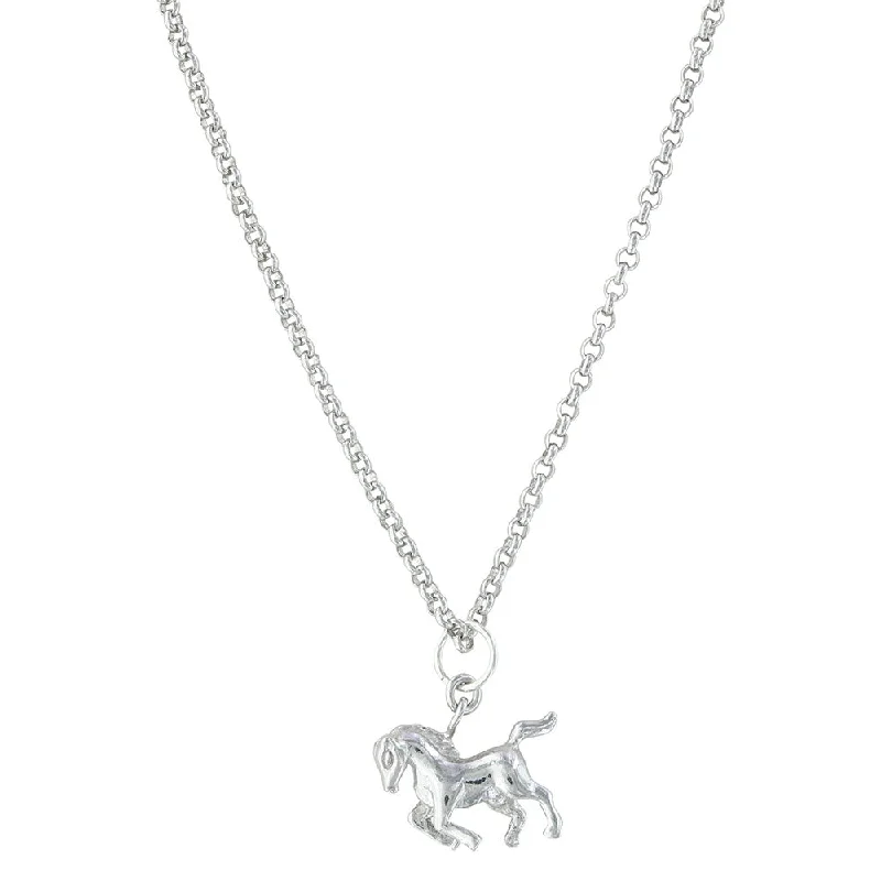 Camping hiking gear cheer-Prancing Horse Necklace