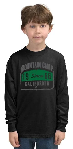 Camping hiking outdoor hush-Mountain Camp Vintage Long Sleeve Tee