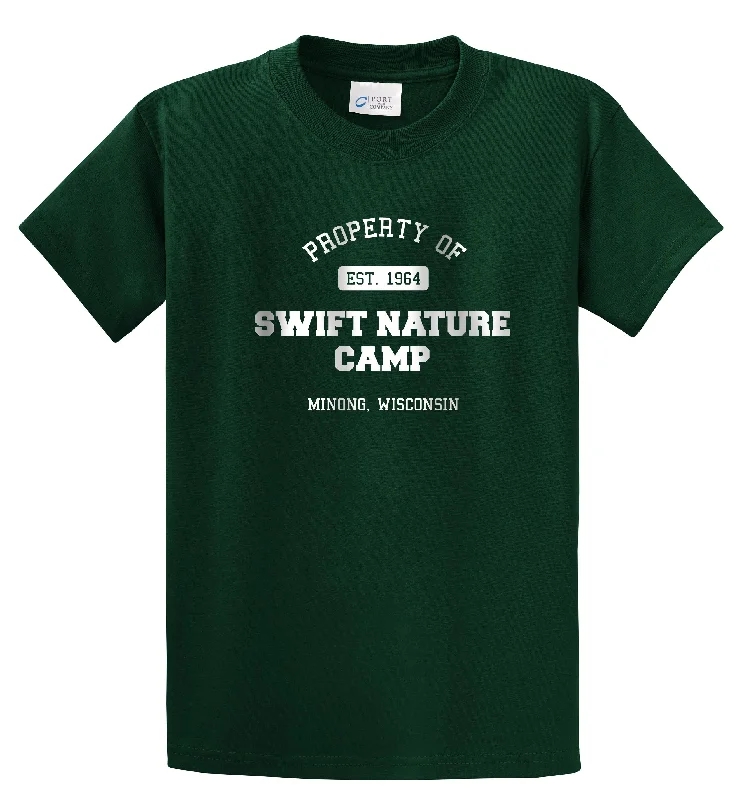 Camping hiking trail cure-Property of Swift Nature Camp Tee