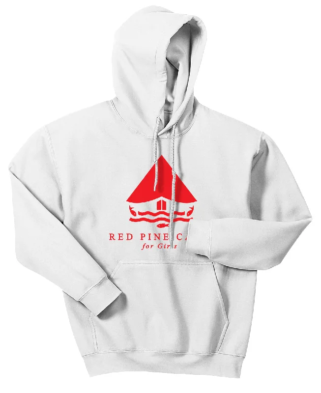 Camping hiking trail wave-Red Pine Camp Pullover Hoodie