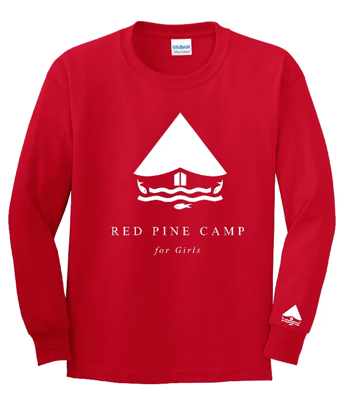 Camping hiking nature spark-Red Pine Long Sleeve Tee