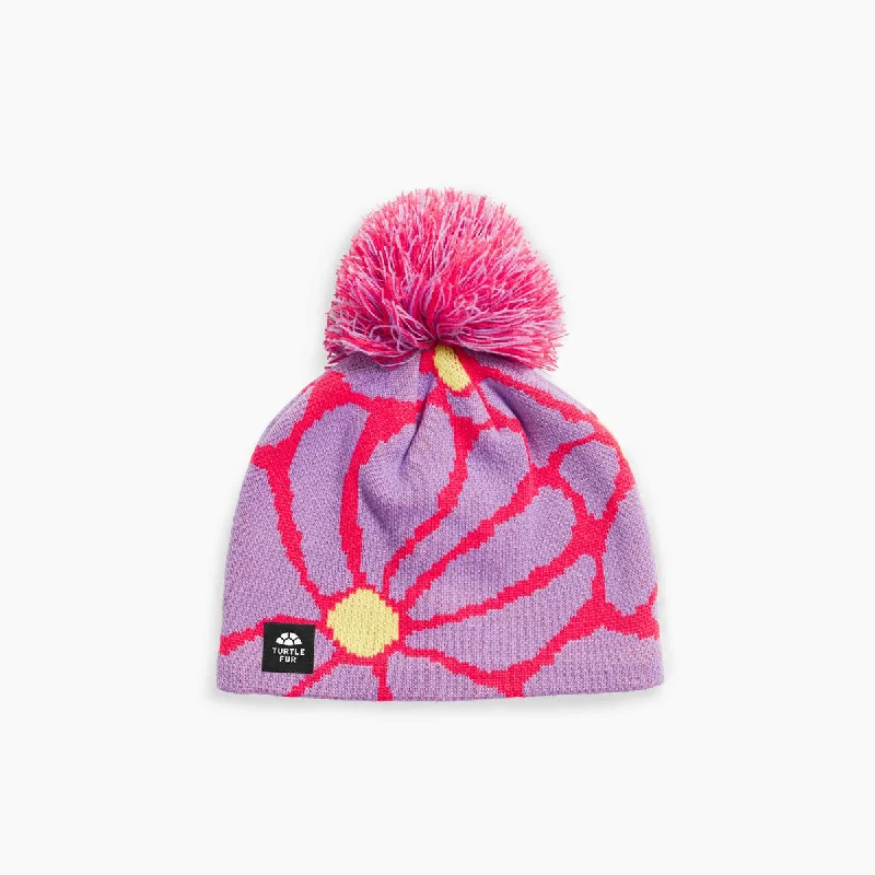 Camping hiking trail lanes-Bloom Bloom Pom Beanie - Lava