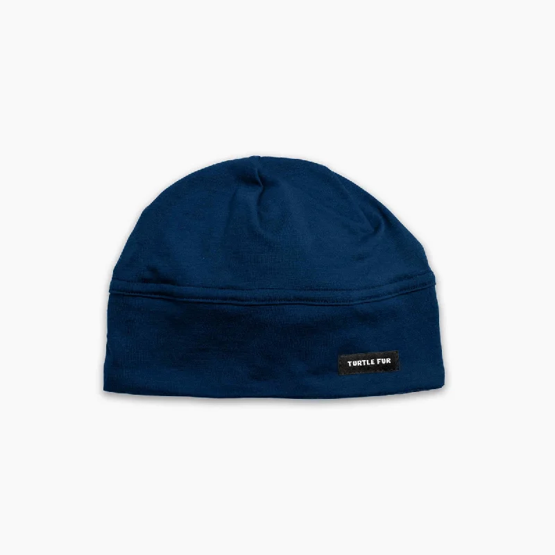 Camping hiking gear pulse-Carefree Superfine Merino Wool Beanie - Navy