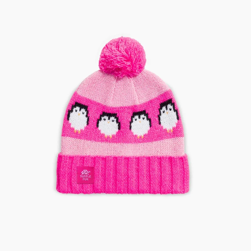 Camping hiking trail bursts-Kids' Pengy Pom - Pink