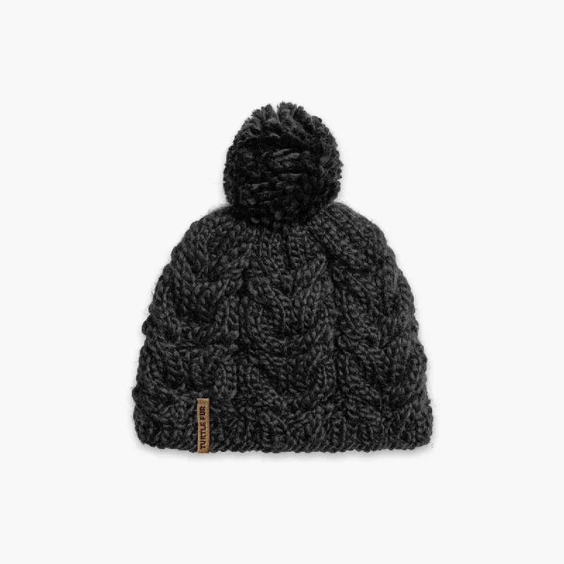 Camping hiking trail wide-Merino Wool Millie Pom - Black