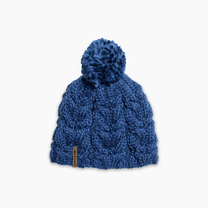 Camping hiking outdoor shine-Merino Wool Millie Pom - Navy