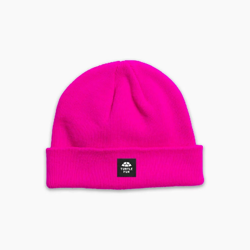 Camping hiking gear vibe-Pathfinder Knit Cuff Beanie - Hot Hot Pink