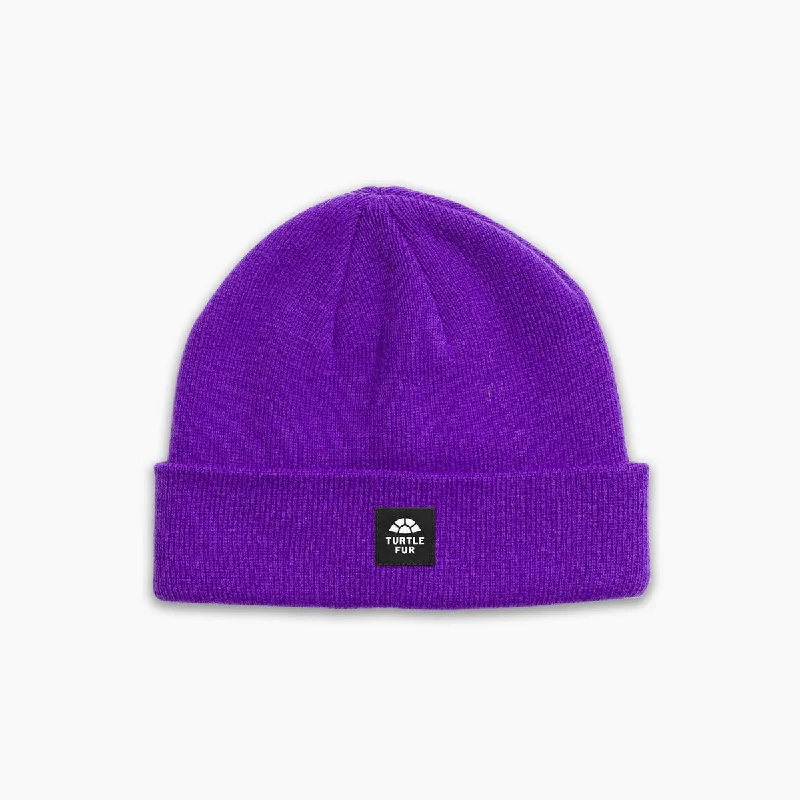 Camping hiking trail split-Pathfinder Knit Cuff Beanie - Purple