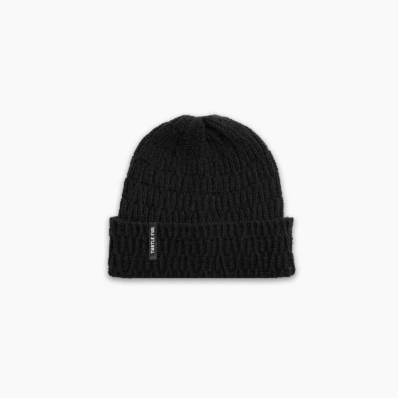 Camping hiking nature sanctuaries-Polylana Alfie Beanie - Black